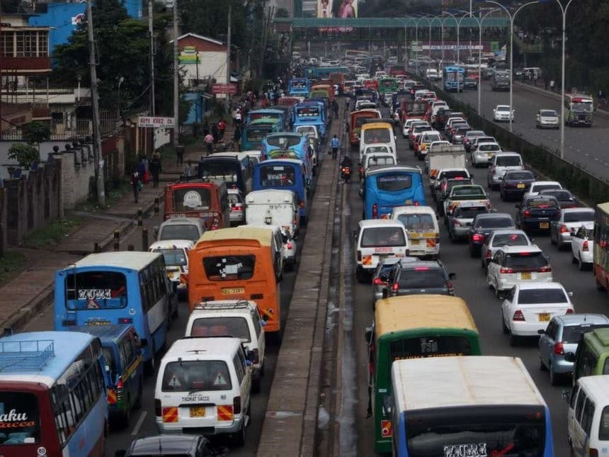 Traffic in Nairobi, Kenya