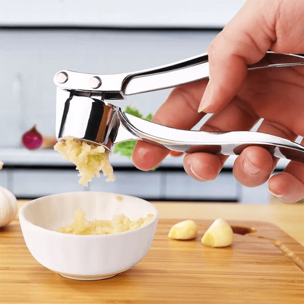 Garlic Press in use