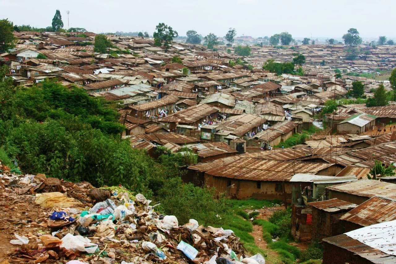 Housing state in Kibera, Nairobi, Kenya
