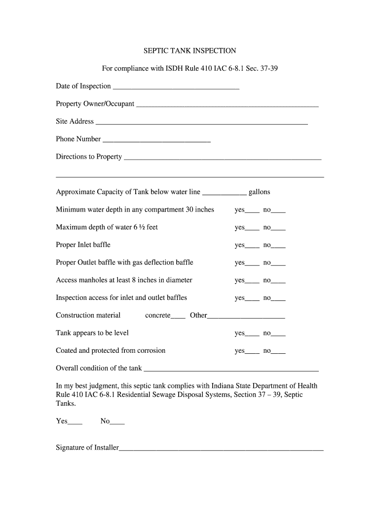 Annual Septic Inspection Checklist for Homeowners